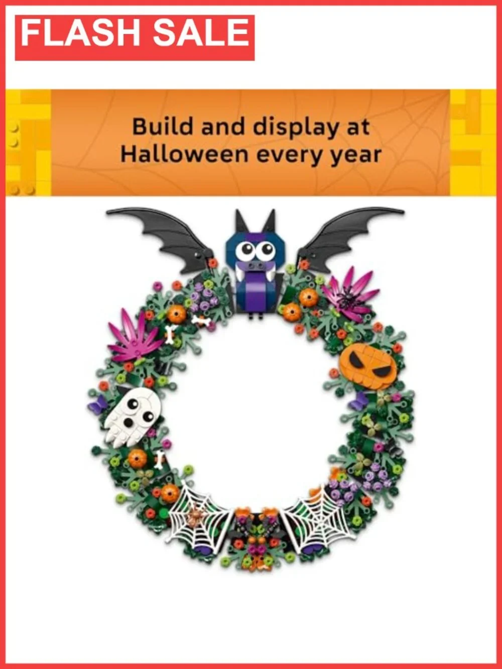 LEGO Halloween Wreath 617 Piece Building Set